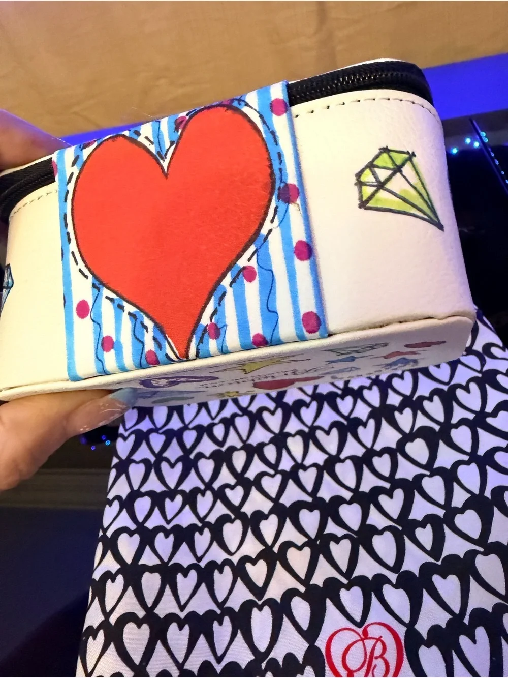 Brighton White LOVE Jewelry Box with Multicolor Pop-Art Accents